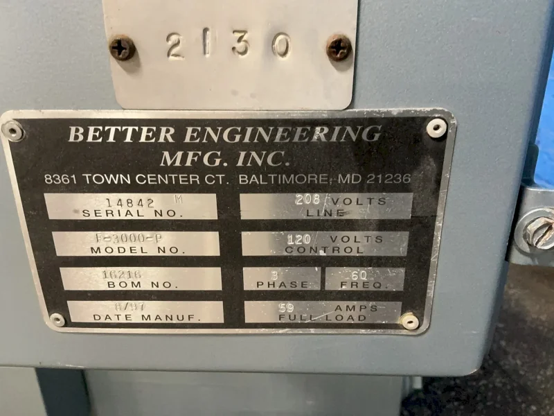 BETTER ENGINEERING MFG. INC. 29.5” TURNTABLE DIAMETER / 36” WORKING HEIGHT STAINLESS STEEL PARTS WASHER  -  F-3000-P