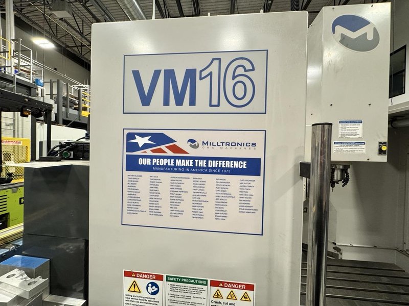 Milltronics VM16 VMC, 2009 – Coolant Through Spindle