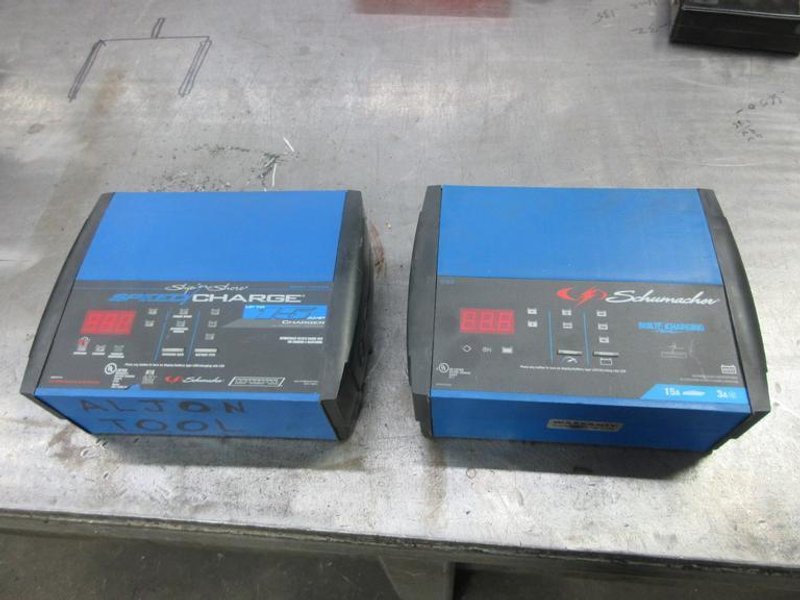 Schumacher Portable Battery Chargers (2) 15 Amp- Auction Item