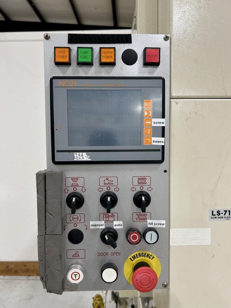 Nissei Used ST20-5A Vertical Injection Molding Machine, 20 Ton, 460V, 35 ccm.