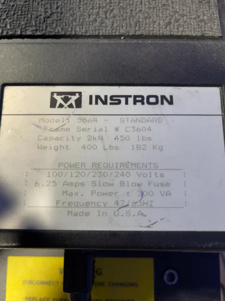 INSTRON 450 LBS UNIVERSAL TESTING MACHINE   -  5564-STANDARD