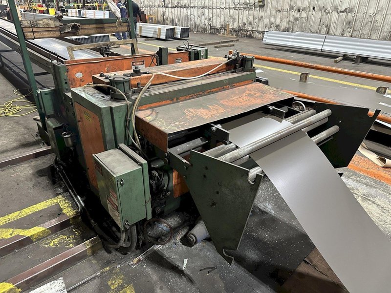 48” WIDE BRADBURY STRAIGHTENER &amp; FAMCO SHEAR, COIL PRE-CUT LINE MACHINE: YOBRO #24756