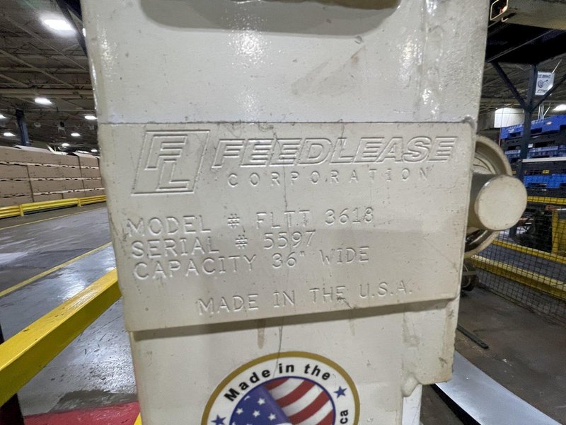 40,000 lbs. x 36&quot; Feed Lease High Strength Steel Coil Feed Line, Year 2015