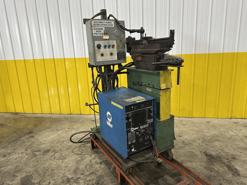 10&quot; GUILD MODEL #PSA-135-10 SHEAR END COIL STRIP WELDER WITH MILLER ECONO-TWIN HF WELDER: STOCK #22611
