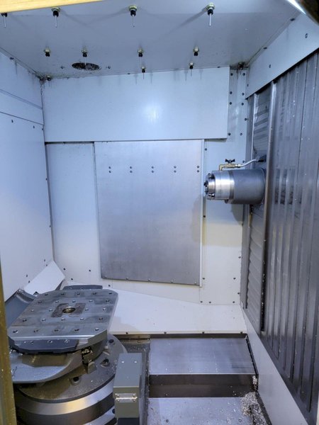 Haas EC-400 Pallet Pool 4-Axis CNC Horizontal Machining Center with 6-Station Pallet Pool, 12,000 RPM Spindle, Full 4th Axis, 100 Station Tool Changer, 1000 PSI Through Spindle Coolant, and Probing.