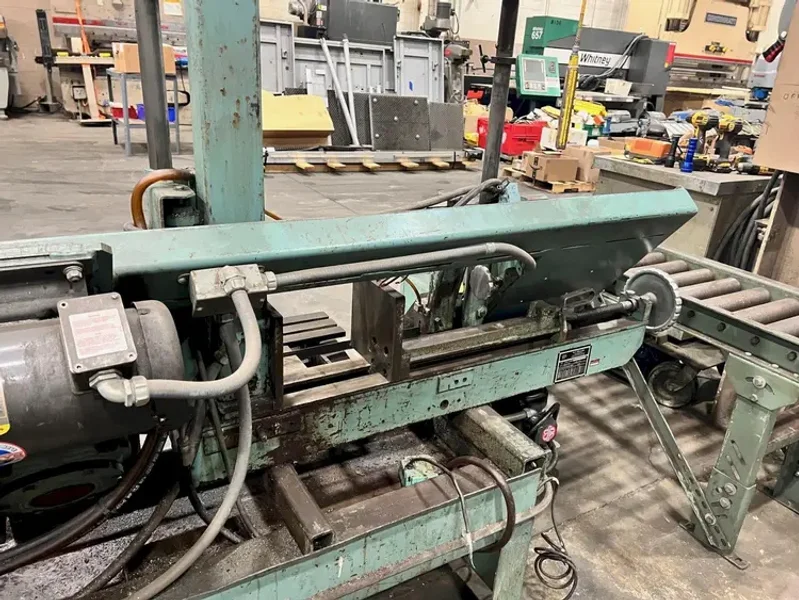 USED W.F. WELLS 10" X 17" HORIZONTAL DUAL POST SEMI-AUTOMATIC BANDSAW MODEL W-10-1, Year: 1995