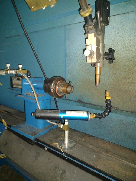 12" ITW WELDING AUTOMATION LATHE, WITH MILLER WELD CONTROLLER &amp; MILLER XMT 304 SERIES ARC WELDER: YOBRO #24402