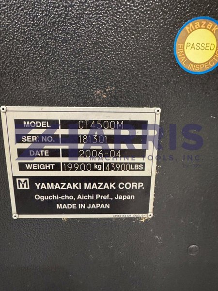 2006 Mazak Cybertech Turn 4500M CNC Lathe