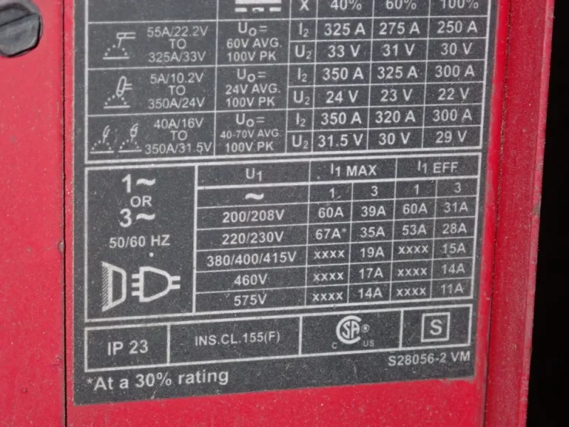LINCOLN 350 AMP WELDER  -  POWER WAVE S350