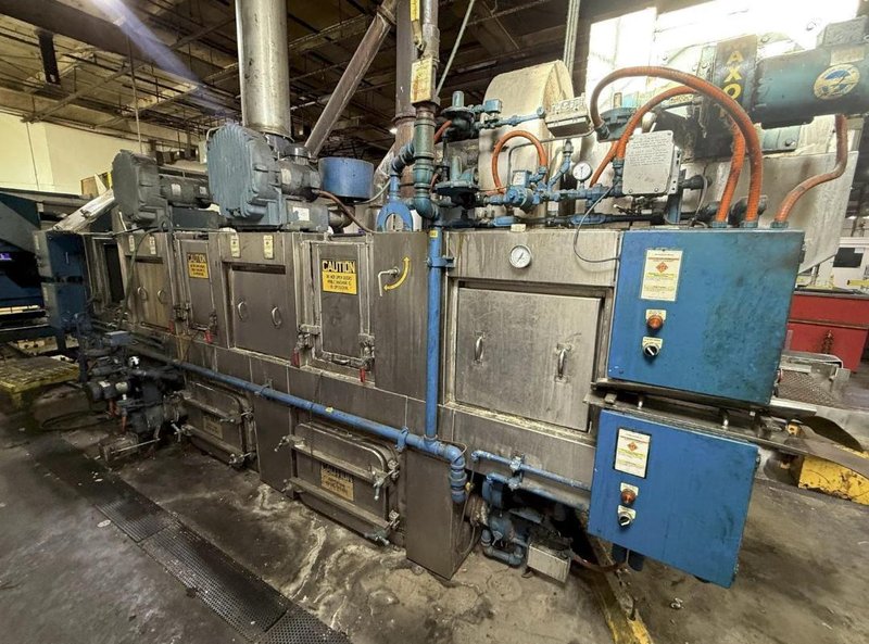 24" WIDE BELT CAE RANSOHOFF 4-STAGE STAINLESS STEEL BELT CONVEYOR PARTS WASHER &amp; RUST INHIBITOR. STOCK # 0545226