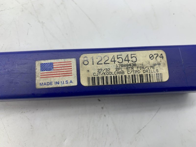 27/32” (176) CJT KOOLCARB CARBIDE TIPPED DRILL STOCK #15531