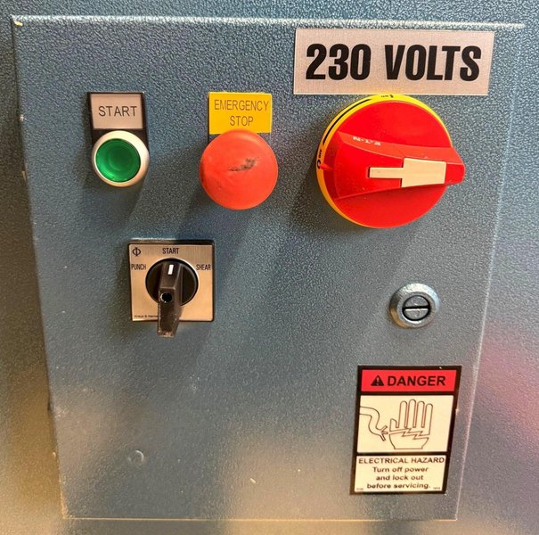 4" x 4" x 3/8" Scotchman Hydraulic Ironworker 50514-EC, 50 Ton, Punch, Bar Shear, Notcher, New, In Stock