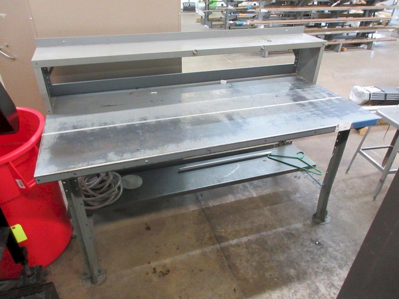 Metal Top Workbench with Upper and Lower Shelf- Auction Item