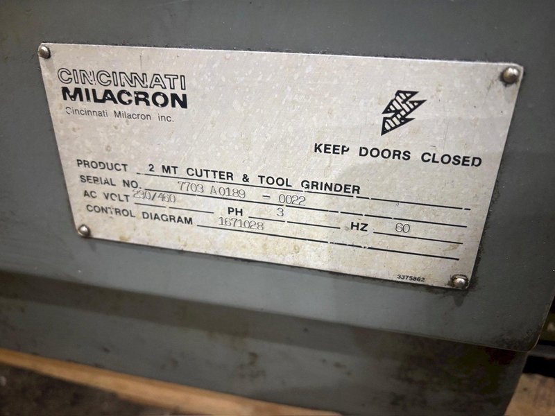 #2 CINCINNATI MILACRON TOOL &amp; CUTTER GRINDER: YOBRO #24343