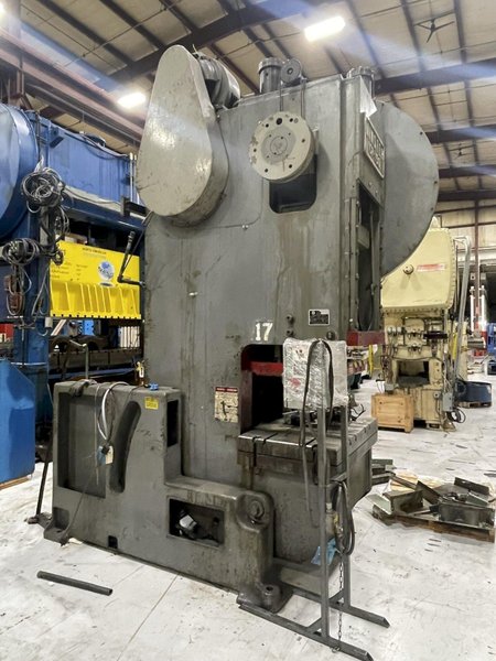 150 ton Minster G1-150 OBI Mechanical Metal Stamping Press For Sale, Variable Speed, Under Power!