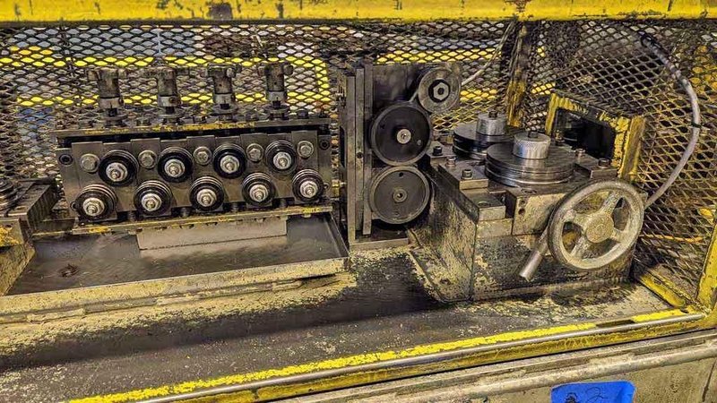 Tube Straightener and Cut-Off Machine, Komo Machine STOCK #3082