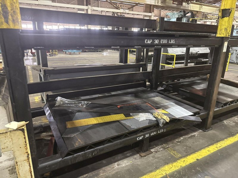 20&#039; LONG X 30,000 LBS X 4 SHELF HEAVY DUTY STEEL STORAGE RACK: STOCK #23556