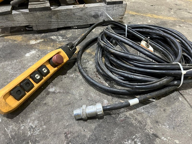 10,000 LB (5 TON) HARRINGTON MOTORIZED CHAIN HOIST W/ POWER TROLLEY: STOCK #19957