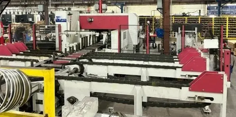 USED BEHRINGER 17.3" X 17.3" DUAL POST FULLY AUTOMATIC HI-PERFORMANCE PRODUCTION CUTTING BANDSAWING SYSTEM MODEL HBM 440A, Year: 2019