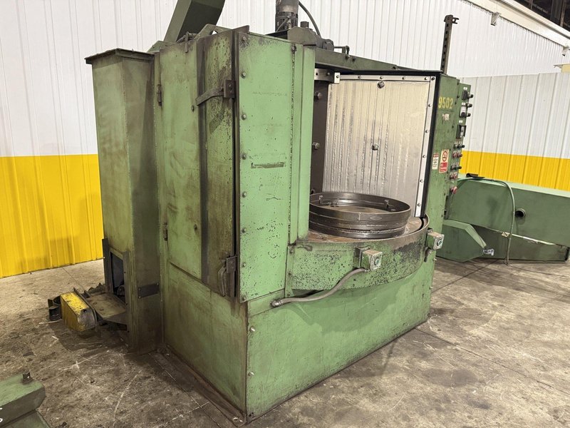 4 STATION X 20 HP -72&quot; X 40&quot; BRONCO SHOT BLAST ROTARY TABLE PART BLASTIN MACHINE: STOCK #23778