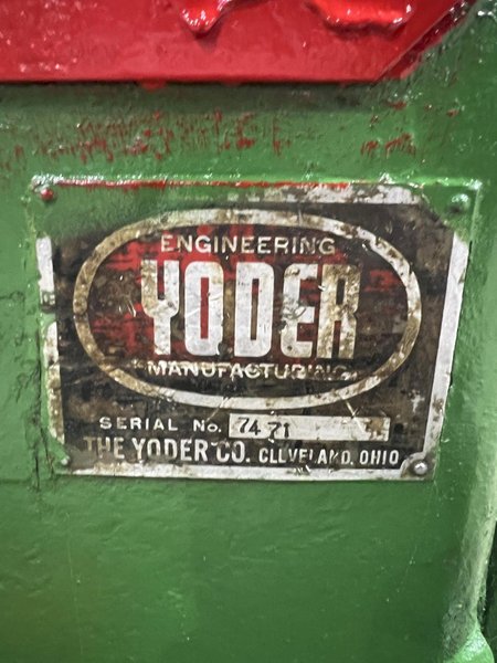 25 TON YODER MODEL #P-25 MECHANICAL CUTOFF PRESS, 2.25&quot; STROKE : STOCK #20524