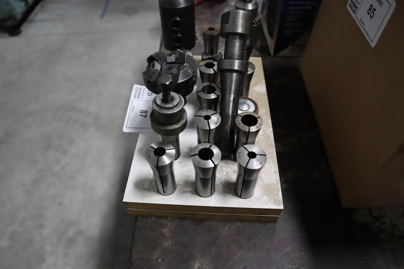 Assorted R8 Collets &amp; Rack- Auction Item