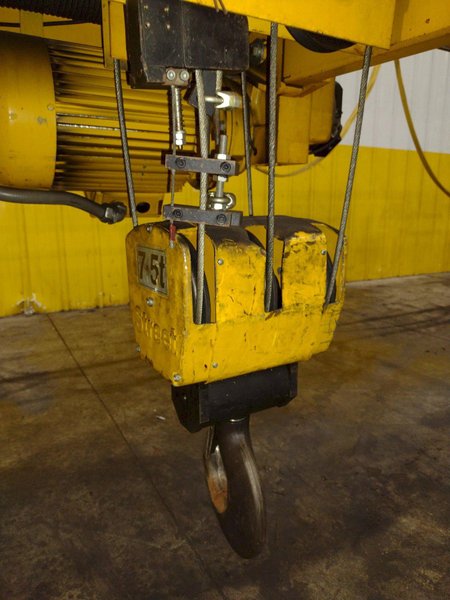 7.5 TON DESHAZO SINGLE GIRDER TOP RUNNING BRIDGE CRANE WITH STREET HOIST: YOBRO 24991