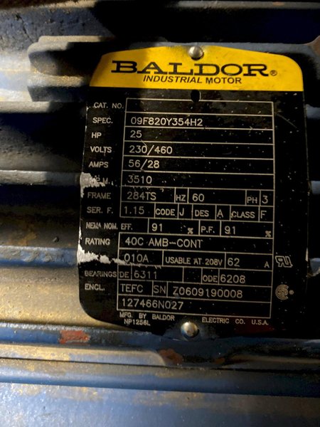 25 HP QUINCY QSVB-25 VACCUUM PUMPM STOCK# 2844