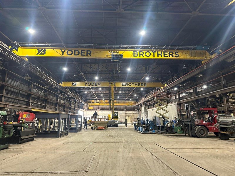 10 TON X 67'-4" SPAN DEMAG TOP RUNNING SINGLE GIRDER BRIDGE CRANE: STOCK #18203