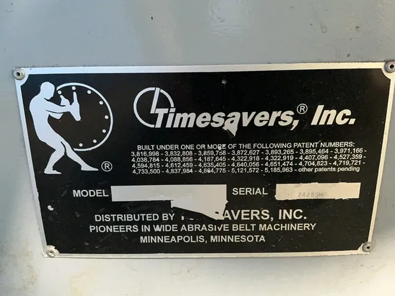 TIMESAVERS INC. 36”X50” CONVEYOR BELT WIDE BELT SANDER AND ABRASIVE FINISHER  -  137-LMPM/75