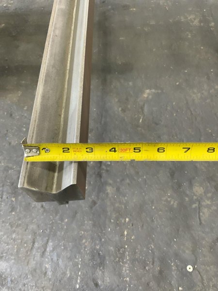 120" X 2-1/2" OPENING 90 DEGREE, FEMALE PRESS BRAKE DIE: STOCK #81517