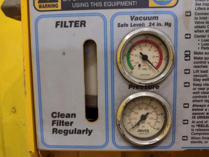 500 LBS ANVER SERIES VPF-57 AIR VAC PACK AIR VACUUM PACK: STOCK #23234