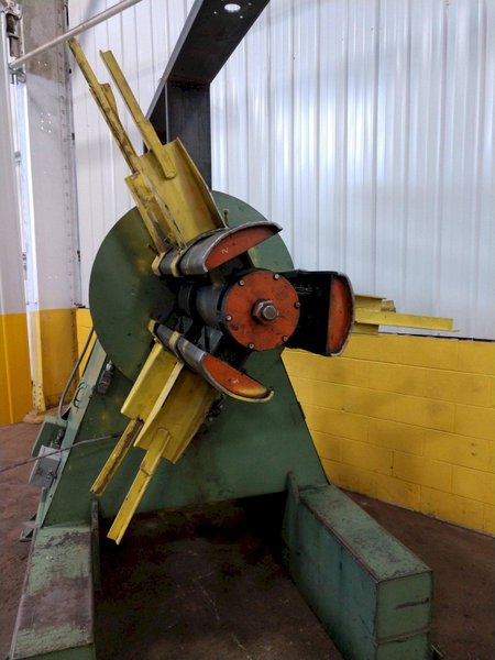 20,000 LB 10 TON X 36&quot; IOWA PRECISION MODEL #UCR20-36 MOTORIZED UNCOILER COIL REEL: STOCK #13455