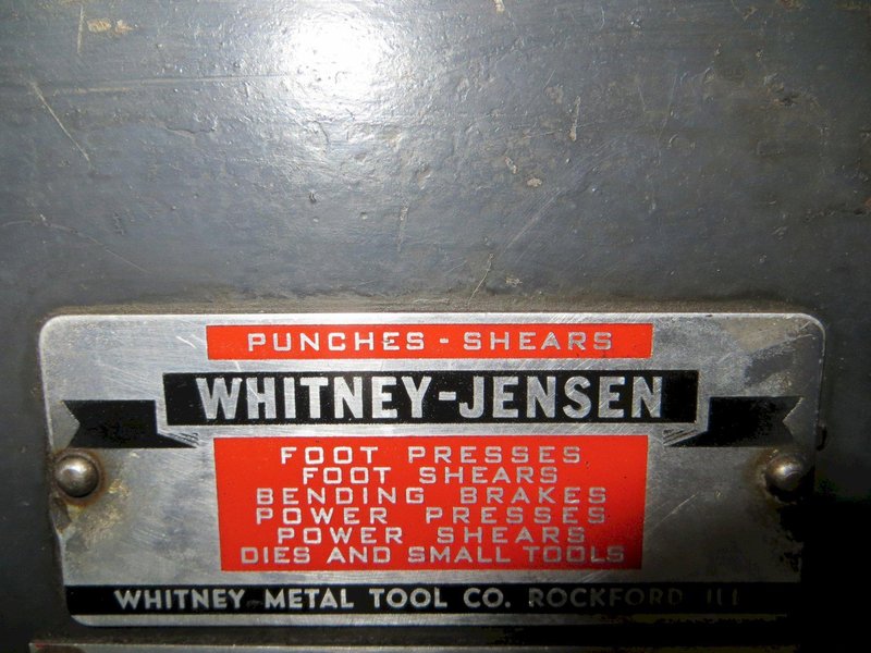 7-1/2 Ton Whitney Jensen Mechanical Clutch Punch Press Model 127