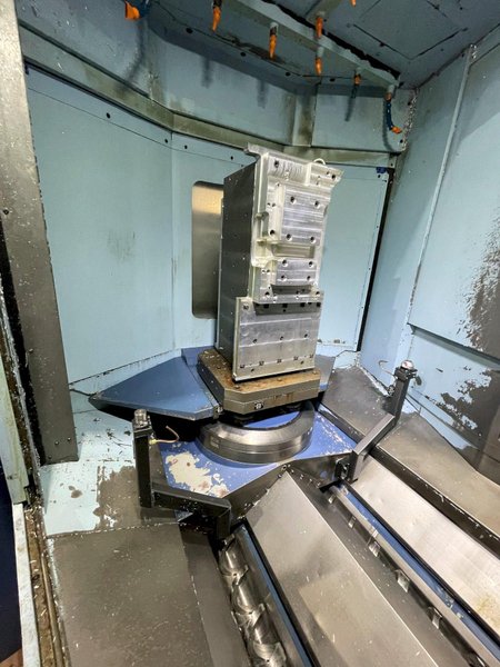 Matsuura HPlus-500 PC2 Horizontal Machining Center 2016 Fanuc 31i Control CT50 Big Plus Spindle 15,000 RPM 245 Tools On 245 Base ATC Full 4th Axis Renishaw NC4 Tool Setter ATS Through Spindle Coolant Cooljet 1000 PSI Chip Conveyor