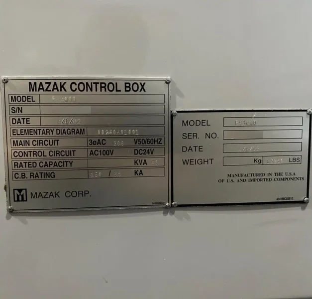 Mazak FH-4000 CNC Horizontal Machining Center