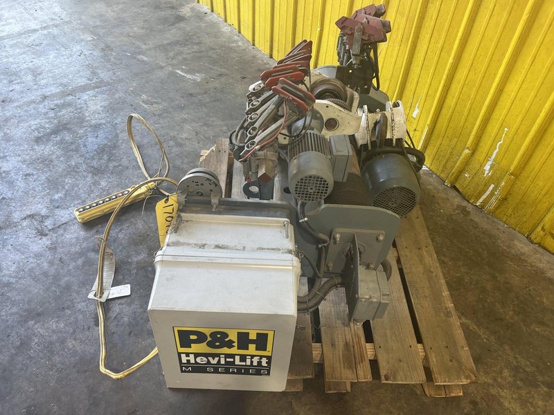 2 TON P&amp;H "HEVI-LIFT SERIES M" POWERED CABLE HOIST WITH POWER TROLLEY: STOCK #17098