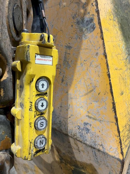 10,000 LB (5 TON) HARRINGTON MOTORIZED CHAIN HOIST W/ POWER TROLLEY: STOCK #19954