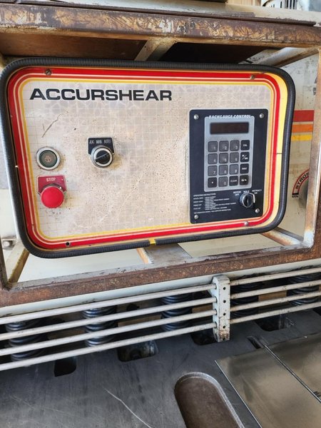 1/4″ X 10′ Accurshear 625010 Shear, 1996 – Backgauge