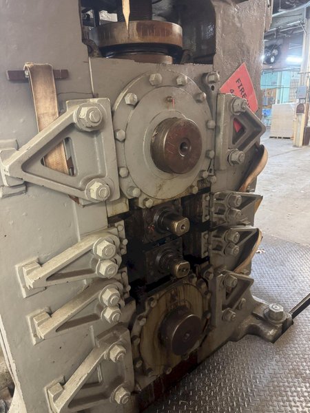 20&quot; WIDE X 22&quot; ROLL DIAMETER 4-HI BLISS 100 HP POWERED ROLLING MILL. STOCK # 0886025
