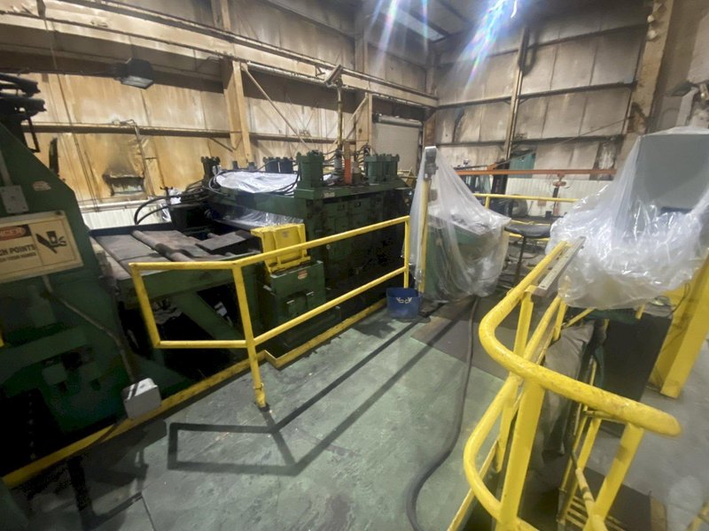 72” x .500” PRO-ECO HEAVY GAUGE ENTRY UNIT W/ HOLD-DOWN ROLL, PEELER, PINCH ROLLS &amp; FIVE ROLL FLATTENER