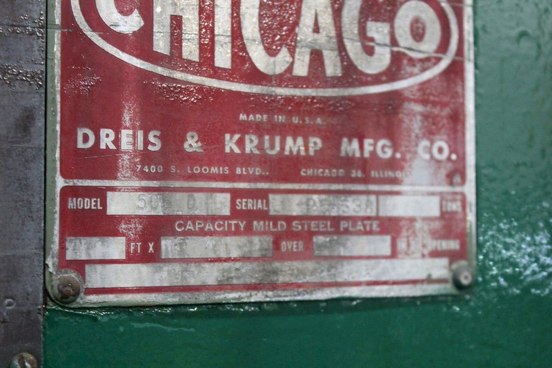 225 TON X 8' DREIS &amp; KRUMP MODEL 506D PRESS BRAKE: STOCK #70991