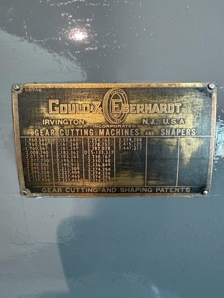 24&quot; GOULD &amp; EBERHARDT HORIZONTAL SHAPER. STOCK # 0892224