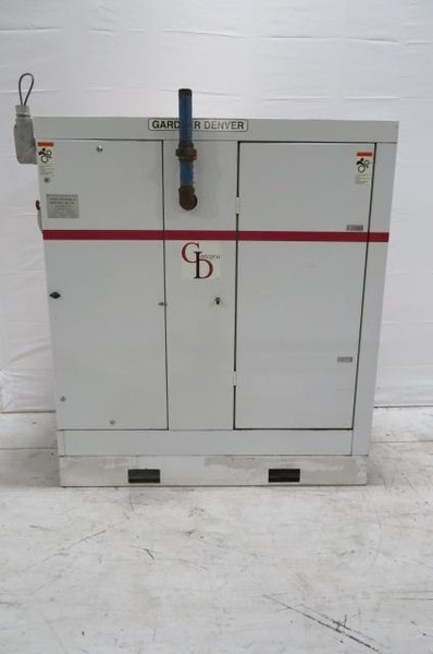 Gardner Denver Used EFE99A Air Cooled Compressor with Dryer, 75hp, 460V
