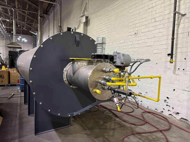 Thermal Oxidizer – 2022 – Horizontal Burner &amp; Chamber – Industrial VOC Emissions Control System