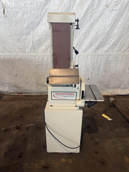 1-HP ROCKFORD SB-611P BELT TYPE COMBINATION SANDER. STOCK #0543626