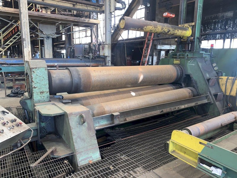 12' X 1.5" HAUSLER 4 ROLL MODEL NO. VRM12/3 HYDRAULIC PLATE BENDING ROLLS: STOCK #13390
