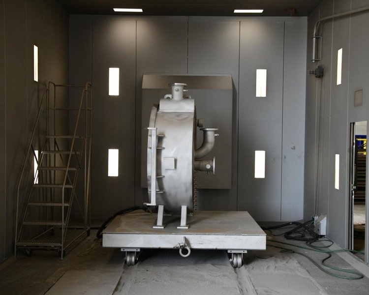 16' x 18' x 14' HIGH ABRASIVE BLAST SYSTEMS (ABS) SHOT BLAST ROOM: YOBRO #25726
