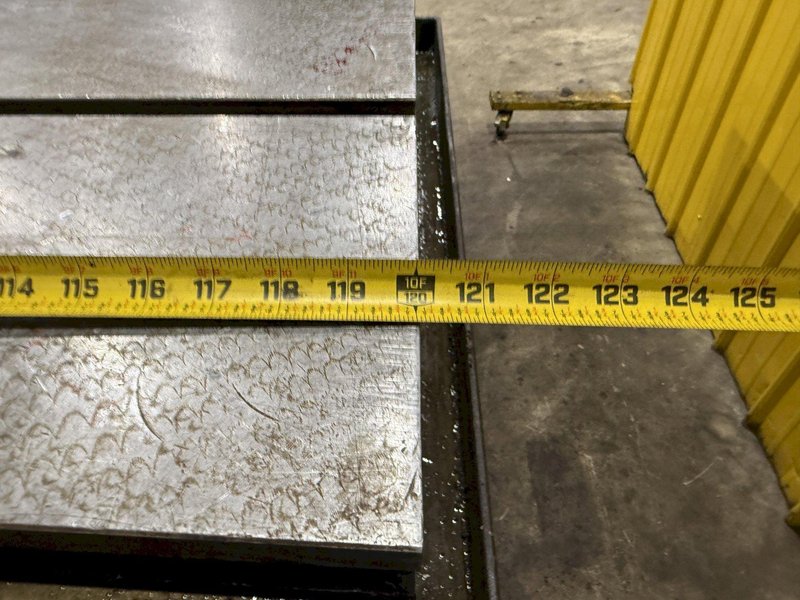 60" X 120" T-SLOTTED LAYOUT TABLE / FLOOR PLATE WITH COOLANT TROUGHS: YOBRO #25558