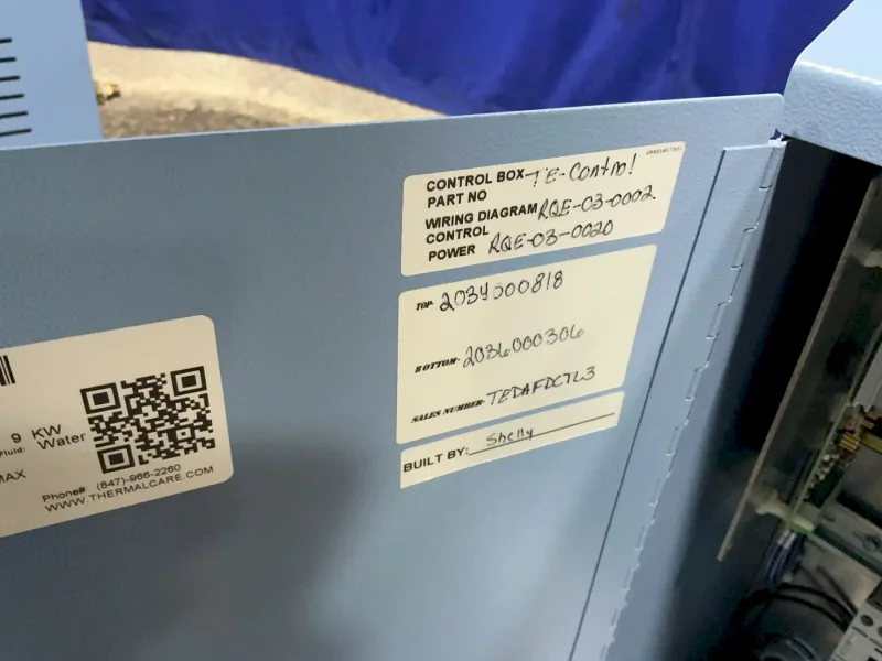 THERMAL CARE .75 HP TEMPERATURE CONTROL UNIT   -  RQE0908